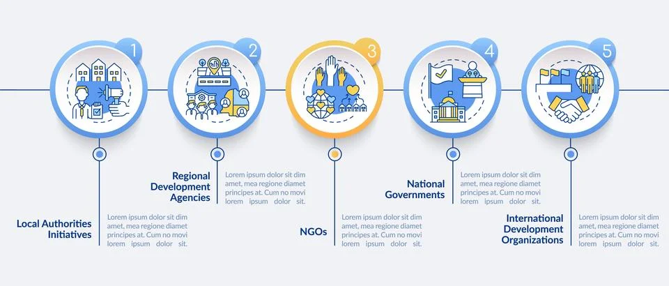 Society progress programs vector infographic template Stock Illustration