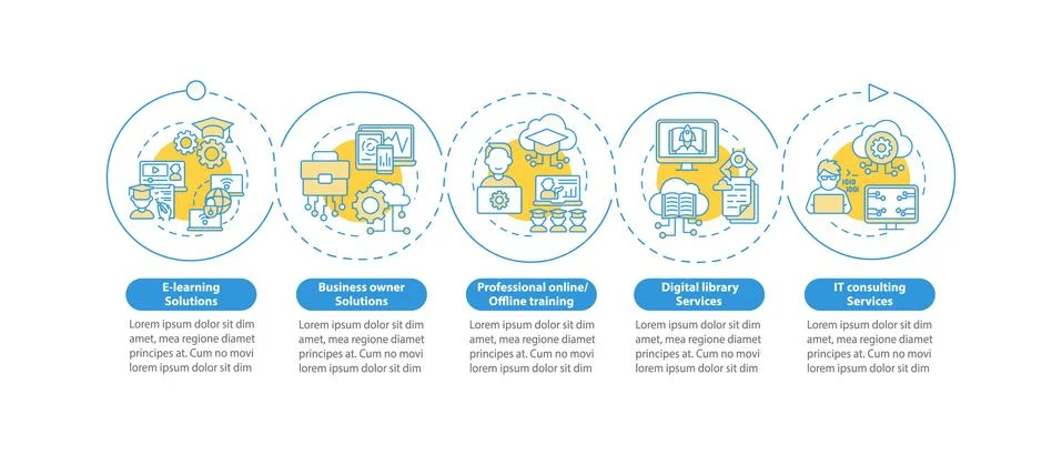 Society progress projects vector infographic template Stock Illustration