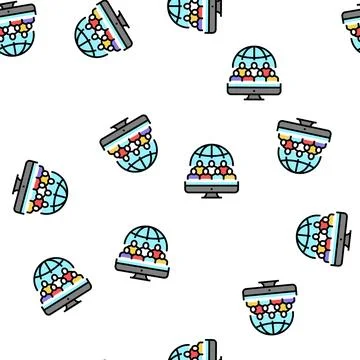 Society reaction vector seamless pattern Stock Illustration