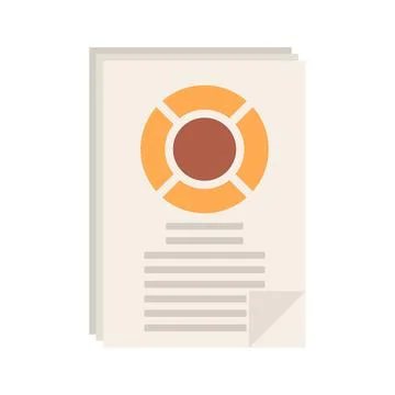 Sociology data paper icon flat isolated vector イラスト素材