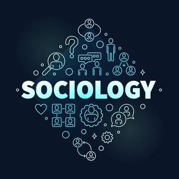 Sociology vector Patterns of Social Relationships concept modern outline bann Stock Illustration