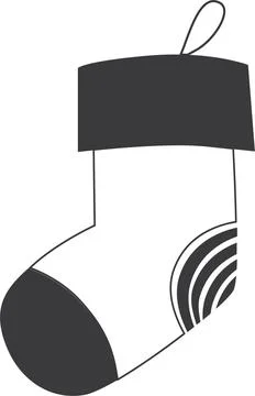 Sock chrismast icon vector Stock Illustration