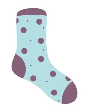 Sock with dots Illustrazione stock