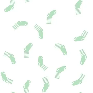 Sock foot clothes glyph vector seamless pattern Stock Illustration