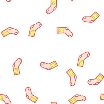 Sock foot clothes vector seamless pattern イラスト素材