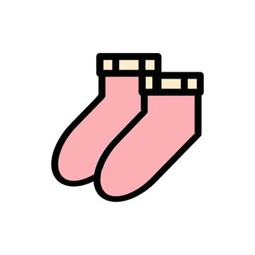 Sock Icon Conceptual Vector Design Stock Illustration