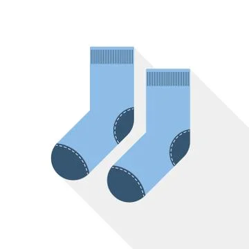 Sock icon in flat design. Vector illustration Stock Illustration
