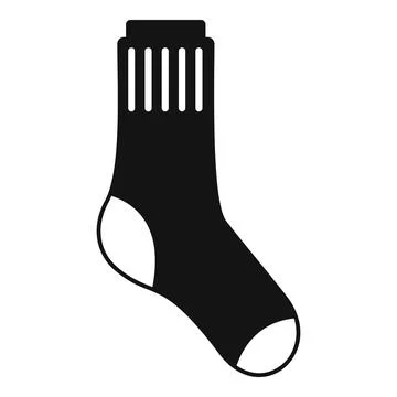 Sock item icon simple . Wool pair Illustrazione stock