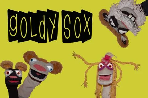 Sock Puppet Poster 스톡 일러스트