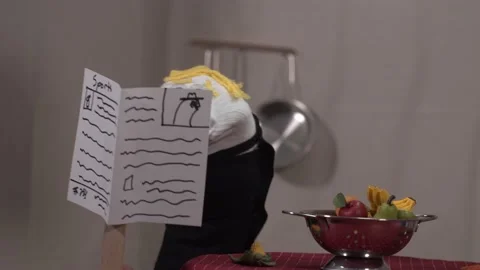 Sock Puppet Reading Newspaper Stock Footage 170721158