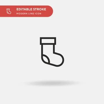 Sock Simple vector icon. Illustration symbol design template for web mobile U Stock Illustration