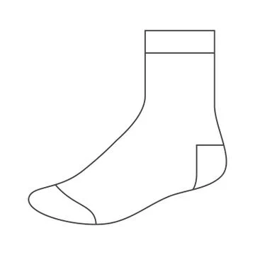 Sock template Stock Illustration