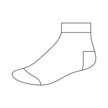 Sock template Stock Illustration