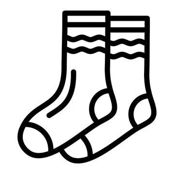 Sock Vector Icon Design Illustration Stock Illustration