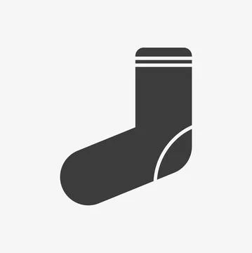 Sock vector icon isolated on white background Stock Illustration