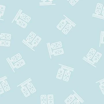 Socket and antenna output installation line seamless pattern Stock Illustration