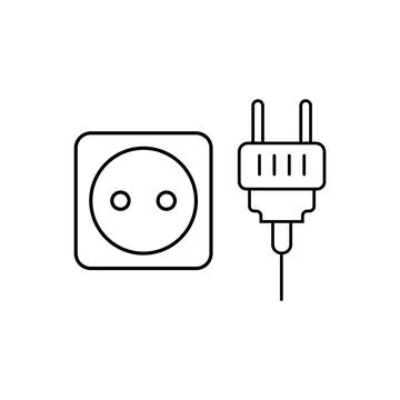 Socket and plug icon. Element of home appliances for mobile concept and web apps Illustrazione stock