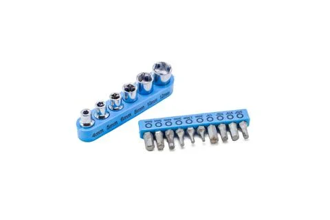 Socket and Screwdriver Bit Set Stock Photos