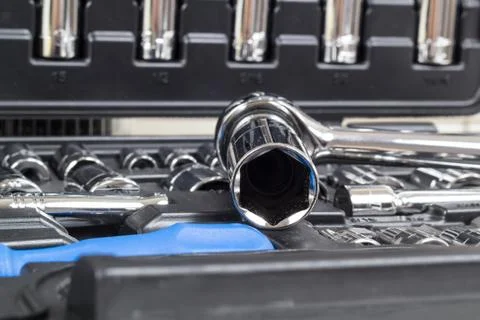 Socket And tool set Stock Photos