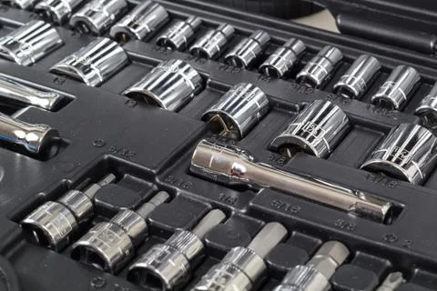 Socket And tool set Stock Photos
