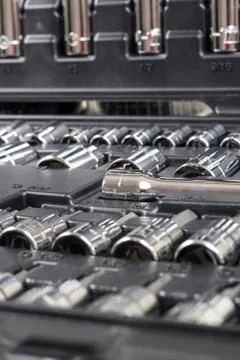 Socket And tool set Stock Photos