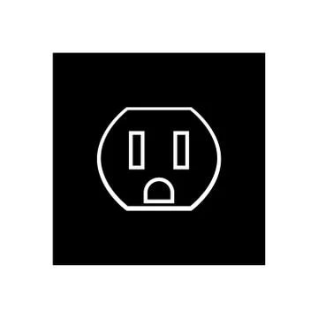 Socket black color icon . Stock Illustration