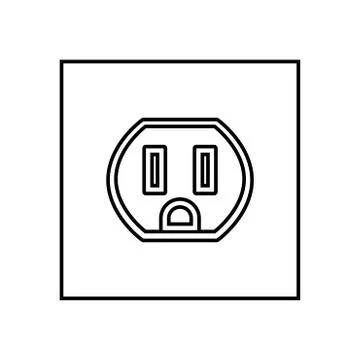 Socket black color icon . Stock Illustration
