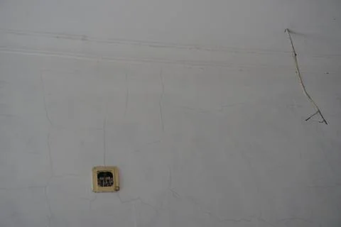 The socket is broken. can't be used anymore. dangerous installation Stock Photos