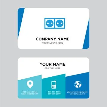Socket business card design template Stock Illustration
