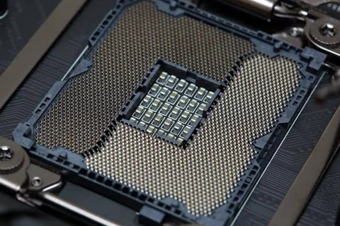 Socket for central processor unit Modern socket for central processor unit... Stock Photos