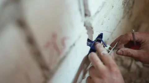 The socket connection to the mains Video stock 61652351