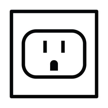 Socket electric wall Vector icon. イラスト素材