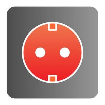 Socket flat icon. Electrical color icons in trendy flat style. Power gradient Ilustração Stock