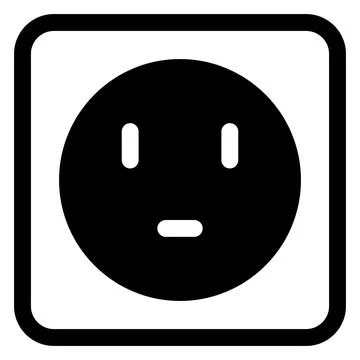 Socket glyph icon vector illustration isolated on white background Stock Illustration