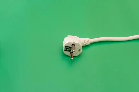 Socket on green background Stock Photos