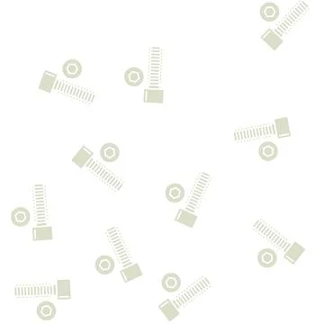 Socket head screw glyph seamless pattern Stock Illustration