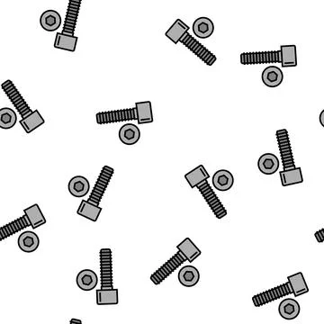 Socket head screw vector seamless pattern Stock Illustration