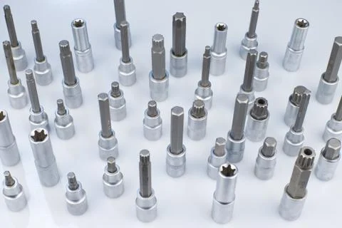 Socket head tools for repair. Stock Illustration