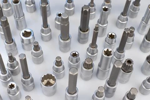 Socket head tools for repair. Stock Illustration