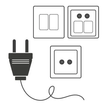 Socket icon. flat illustration of socket vector icon. socket sign symbol Illustrazione stock