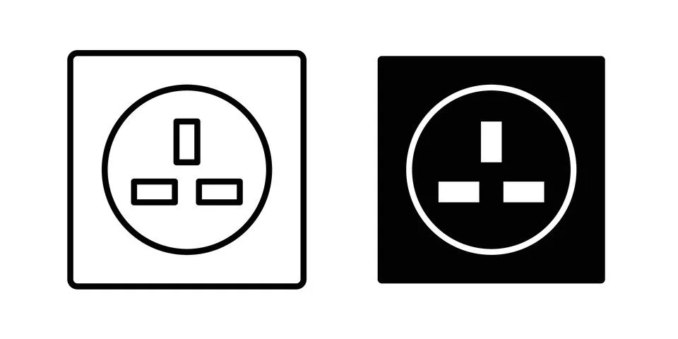 Socket icon illustration. Pixel perfect vector graphics Stock Illustration