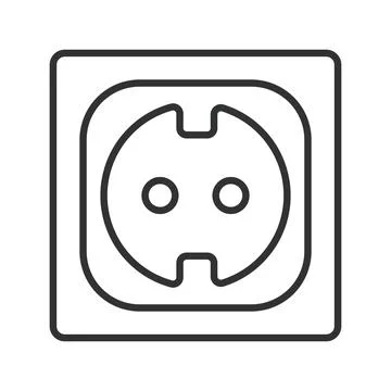 Socket icon in line design. socket, power socket, electrical outlet, home Stock Illustration