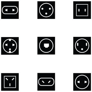 Socket icon set イラスト素材