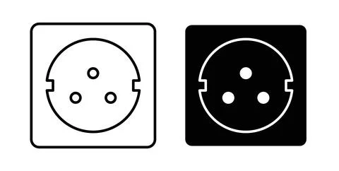 Socket icon symbol. Flat Vector illustration Stock Illustration