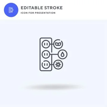 Socket icon vector, filled flat sign, solid pictogram isolated on white, logo 스톡 일러스트