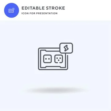 Socket icon vector, filled flat sign, solid pictogram isolated on white, logo Stock Illustration
