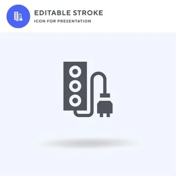 Socket icon vector, filled flat sign, solid pictogram isolated on white, logo Stock Illustration