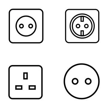 Socket icon vector Stockillustratie