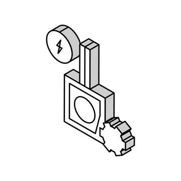 Socket installation isometric icon vector illustration Stock Illustration