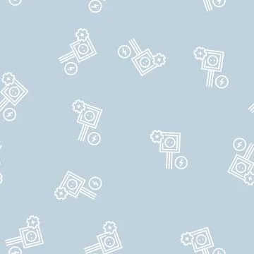 Socket installation line seamless pattern Stock Illustration